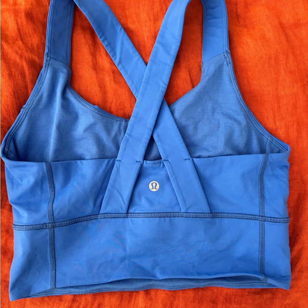 lululemon athletica cobalt blue crossback sports bra